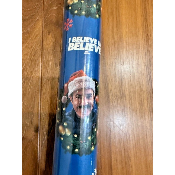 TED LASSO Gift Wrap Roll NEW Roll of Christmas Wrapping Paper 70 sq ft I Believe - Picture 5 of 6